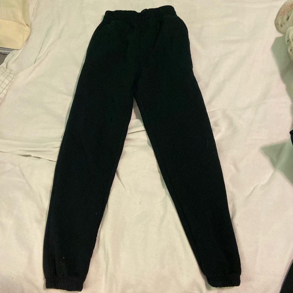 XS FOREVER 21 WOMENS BLACK NO DRAWSTRING SWEATPANTS